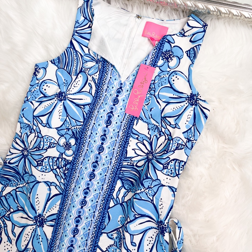 Lilly Pulitzer Donna Maxi Romper Succulent Blue Coronado Crab NWT Size 2 - Picture 7 of 9